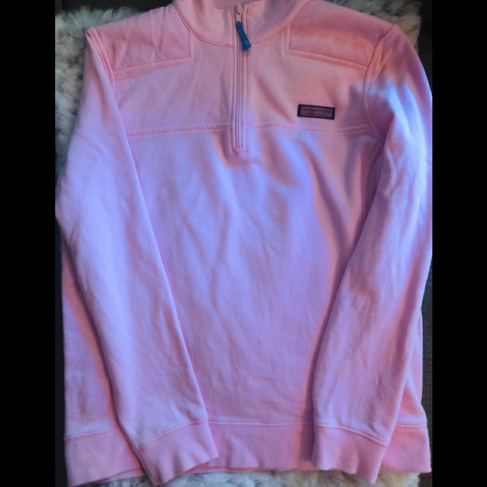 Vineyard Vines Baby Pink Zippered Pullover 🐳 🐳🐳